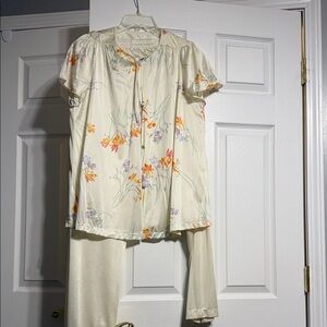 Floral Cream Pajama Set